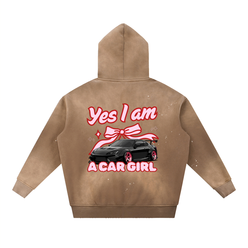 I am a car Girl Fleece Hoodie