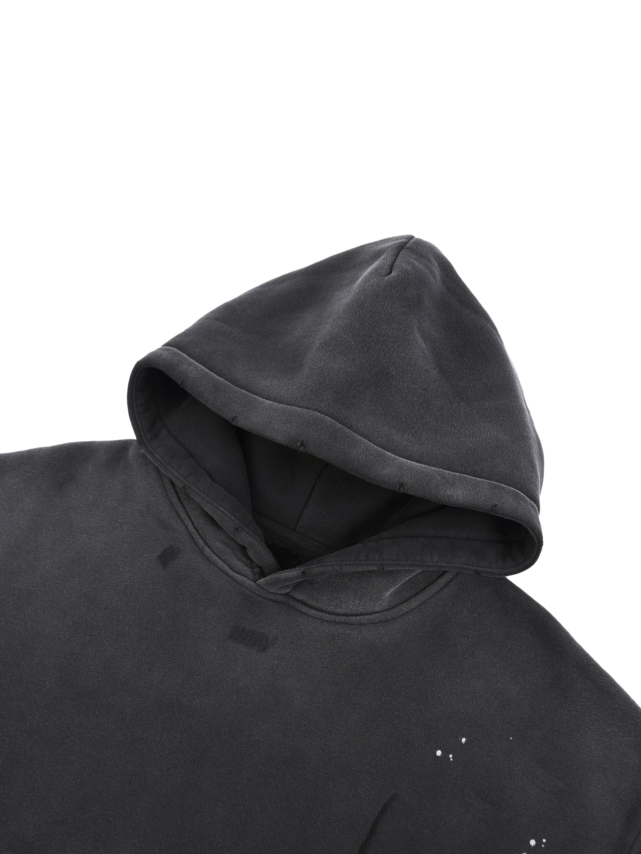 Bag it Washed Frayed Fleece Hoodie
